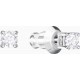Swarovski Attract Round Pierced Earrings, White, Rhodium plating 5408436