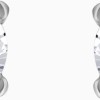Swarovski Attract Round Pierced Earrings, White, Rhodium plating 5408436
