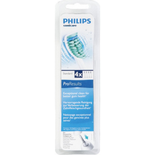 Philips Sonicare ProResults Standard Ανταλλακτικές Κεφαλές για Ηλεκτρική Οδοντόβουρτσα HX6014/07 4τμχ