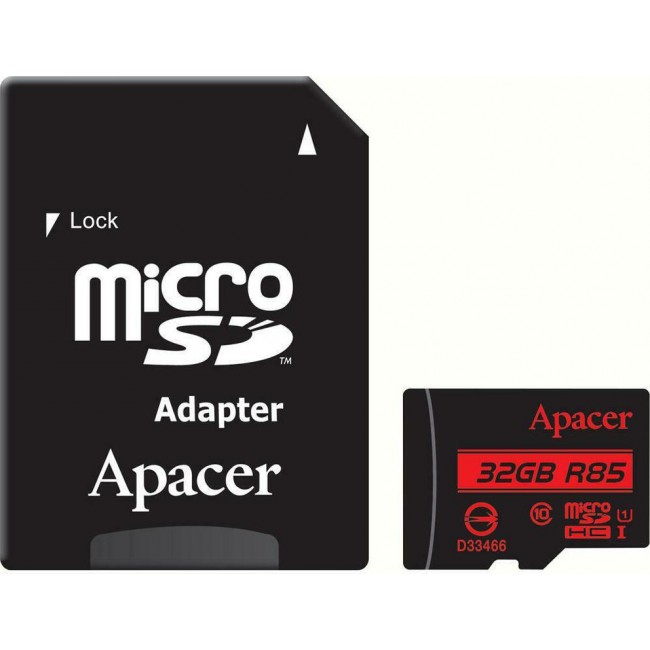 Apacer R85 microSDHC 32GB U1 with Adapter (AP32GMCSJ10U5-R)