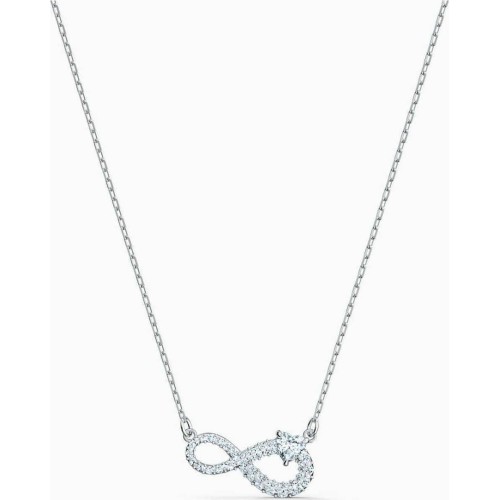 Swarovski Infinity Necklace, Infinity, White, Rhodium Plated 5520576