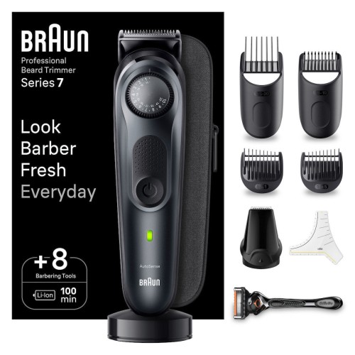 Braun Series 7 Trimmer Μηχανή Επαναφορτιζόμενη Black / Slate Grey BT7441