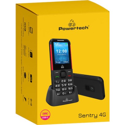 Powertech Sentry PTM-33 Dual SIM Κινητό Μαύρο