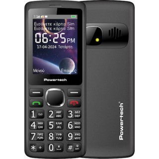 Powertech Sentry PTM-37 4G Bar NC Dual SIM Κινητό Μαύρο