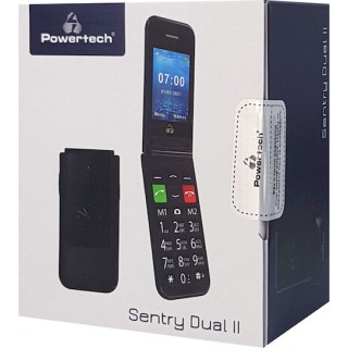 Powertech PTM-23 Sentry Dual II Single SIM Κινητό Μαύρο