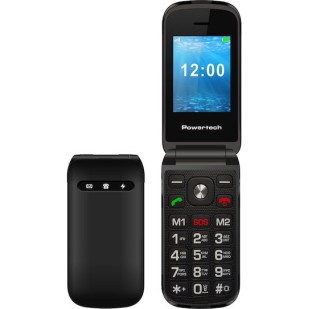 Powertech-Milly Flip PTM-38 Dual SIM Κινητό Μαύρο