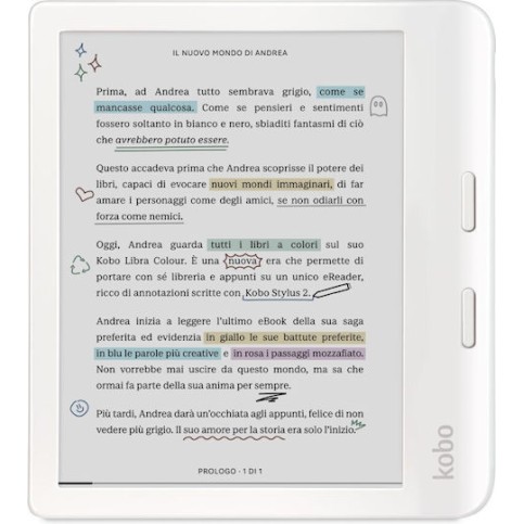 Kobo Libra Colour με Οθόνη Αφής 7" (32GB) Λευκό