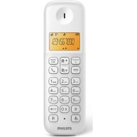 PHILIPS D1601W-34 Ασύρματο Τηλέφωνο με Ελληνικό Μενού Λευκό