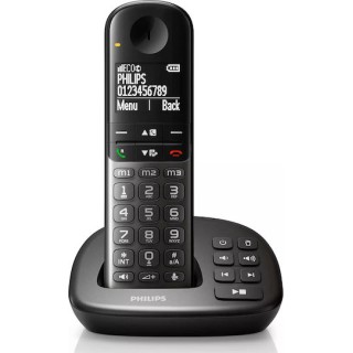 PHILIPS XL4951DS/34 Ασύρματο Τηλέφωνο Ελληνικό Μενού Τηλεφωνητής Μαύρο