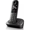 PHILIPS XL4951DS/34 Ασύρματο Τηλέφωνο Ελληνικό Μενού Τηλεφωνητής Μαύρο