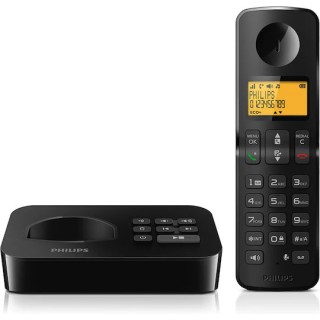 PHILIPS D2651B-34 Ασύρματο Τηλέφωνο με Ελληνικό Μενού Μαύρο