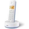 PHILIPS D1601S-34 Ασύρματο Τηλέφωνο με Ελληνικό Μενού Λευκό-Μπλε