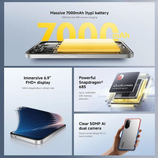 Xiaomi Poco M7 4G Dual SIM 8GB/256GB Black Xiaomi Poco M7 4G Dual SIM 8GB/256GB Black