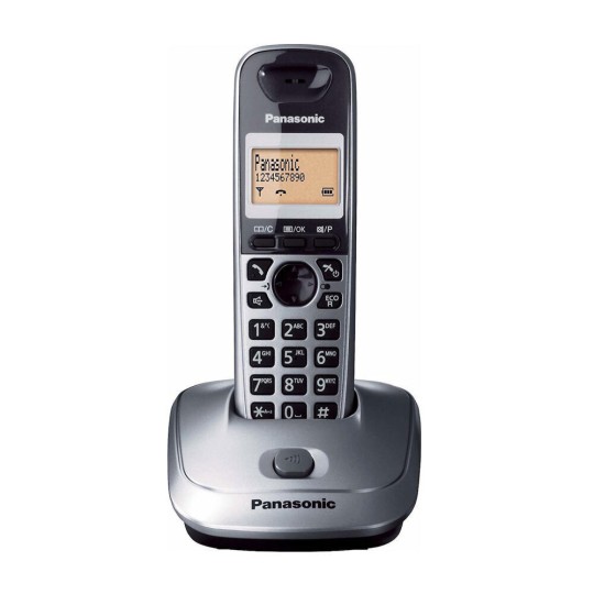 Panasonic KX-TG2511 Cordless Phone with Greek Menu Metallic Gray