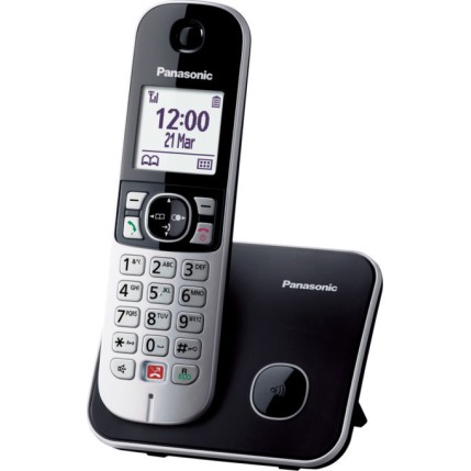 Panasonic KX-TG6851 Cordless Phone with Greek Menu Black