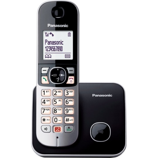 Panasonic KX-TG6851 Cordless Phone with Greek Menu Black