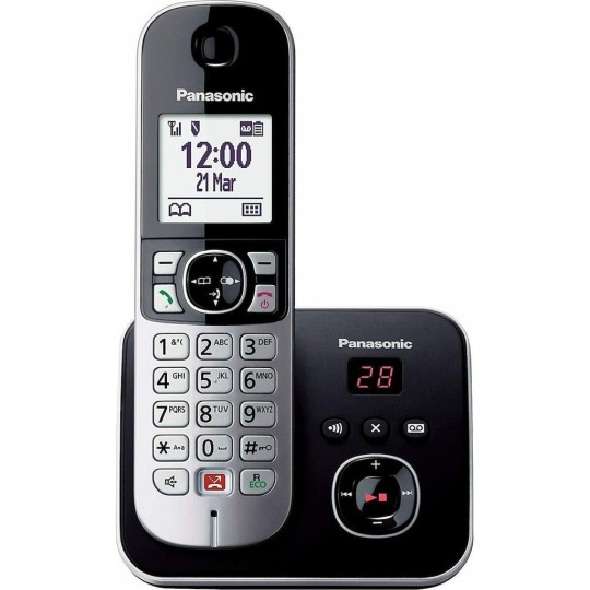 Panasonic KX-TG6861 Cordless Phone with Greek Menu Black