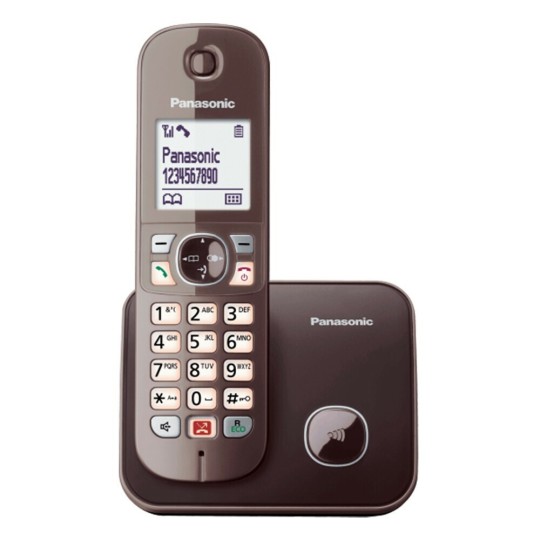 Panasonic KX-TG6851 Cordless Phone with Greek Menu Brown