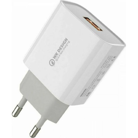 Wk Design USB Wall Charger 5V/2.4A QC3.0 Quick Charge 3.0 White (WP-U57)