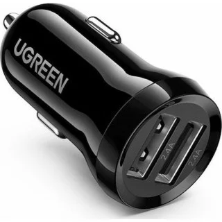Ugreen Car Charger ED018 24W Dual USB 2.4A Black 50875