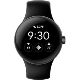 Google Pixel Watch WiFi 41mm Matte Black Case with Obsidian Sport Band