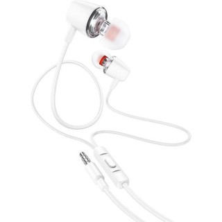 Hoco M107 Discoverer In-ear Handsfree με Βύσμα 3.5mm Λευκό