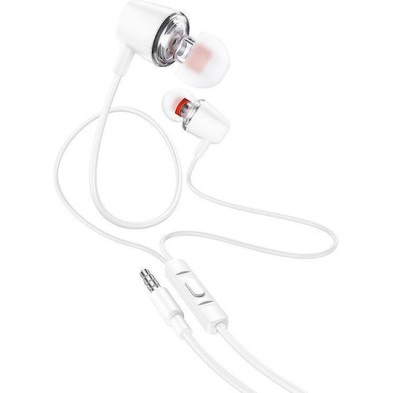 Hoco M107 Discoverer In-ear Handsfree με Βύσμα 3.5mm Λευκό