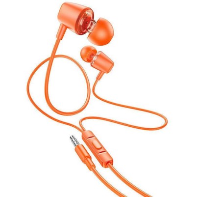 Hoco M107 Discoverer In-ear Handsfree με Βύσμα 3.5mm Πορτοκαλί