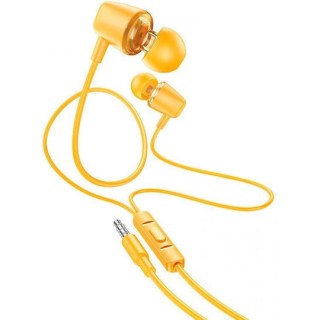 Hoco M107 Discoverer In-ear Handsfree με Βύσμα 3.5mm Κίντρινο
