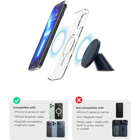 iOttie Βάση Κινητού Αυτοκινήτου Velox Magnetic Flush Mount (MGSFIO104) Μαύρη