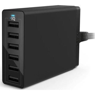 Anker PowerPort 6 60W 6-Port USB Charging Hub με Τεχνολογία PowerIQ (A2123)