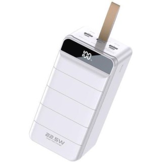 WK WP-271 Power Bank 80000mAh 22.5W με 3 Θύρες USB-A και Θύρα USB-C Power Delivery / Quick Charge 3.0 Minre White