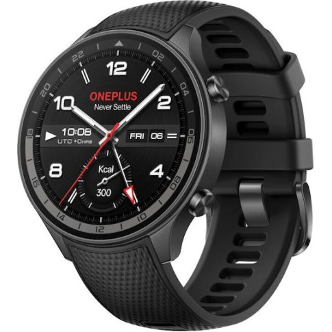 OnePlus Watch 2R 47mm με Παλμογράφο (Γκρι)