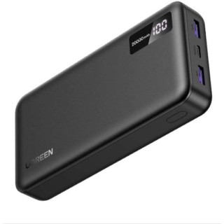 Ugreen PB312 Power Bank 20000mAh 20W με 2 Θύρες USB-A και Θύρα USB-C Μαύρο (340438)
