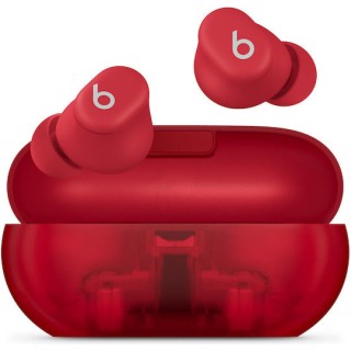 Beats Solo Buds Bluetooth Transparent Red