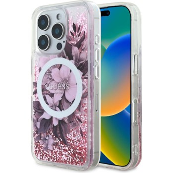 Guess “Liquid Glitter Flower" Θήκη προστασίας από σκληρό πλαστικό – iPhone 16 Pro (Ροζ – GUHMP16LLFMWTP) Guess “Liquid Glitter Flower" Θήκη προστασίας από σκληρό πλαστικό – iPhone 16 Pro (Ροζ – GUHMP16LLFMWTP)