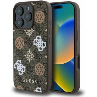 Guess Peony On 4G Background - MagSafe iPhone 16 Pro - Brown (UHMP16LP4PWPW) Guess Peony On 4G Background - MagSafe iPhone 16 Pro - Brown (UHMP16LP4PWPW)