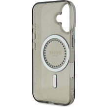 Guess Rhinestones - MagSafe Σκληρή Θήκη με Πλαίσιο Σιλικόνης iPhone 16 Black (GUHMP16SPFTDTEK)