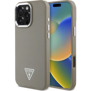Guess Magsafe “Triangle Logo” Grained PU Case iPhone 16 Pro Max Καφέ – GUHMP16XPGTSPSW Guess Magsafe “Triangle Logo” Grained PU Case iPhone 16 Pro Max Καφέ – GUHMP16XPGTSPSW