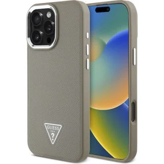 Guess Magsafe “Triangle Logo” Grained PU Case iPhone 16 Pro Max Καφέ – GUHMP16XPGTSPSW Guess Magsafe “Triangle Logo” Grained PU Case iPhone 16 Pro Max Καφέ – GUHMP16XPGTSPSW