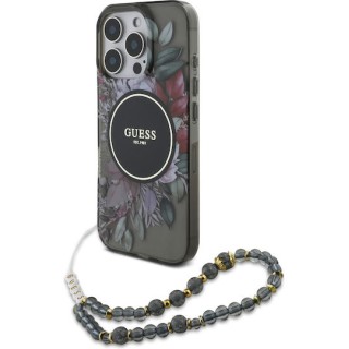 Guess Magsafe “Flowers with Pearl Strap” Hard Case iPhone 16 Pro Max (Μαύρο – GUHMP16XHFWBRCESK) Guess Magsafe “Flowers with Pearl Strap” Hard Case iPhone 16 Pro Max (Μαύρο – GUHMP16XHFWBRCESK)