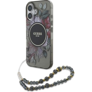 Guess Magsafe “Flowers with Pearl Strap” Hard Case iPhone 16 (Μαύρο – GUHMP16SHFWBRCESK) Guess Magsafe “Flowers with Pearl Strap” Hard Case iPhone 16 (Μαύρο – GUHMP16SHFWBRCESK)