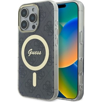 Guess “4G Logο” Hard Case  iPhone 16 Pro (GUHMP16LH4STK) Μαύρο