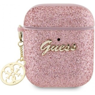 Guess ''Logo Charm Collection" Glitter Purple Apple AirPods 2 Guess ''Logo Charm Collection" Glitter Purple Apple AirPods 2
