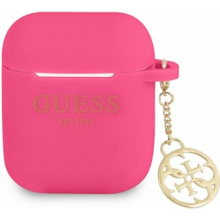 Guess 4G Charm Θήκη Σιλικόνης Φούξια Apple AirPods 2 Guess 4G Charm Θήκη Σιλικόνης Φούξια Apple AirPods 2