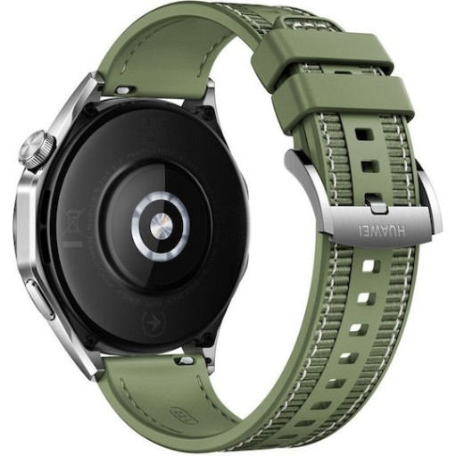 Huawei Watch GT 4 Stainless Steel 46mm (Green Composite Strap) 