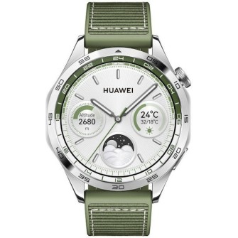 Huawei Watch GT 4 Stainless Steel 46mm (Green Composite Strap) 