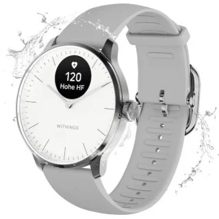 Withings ScanWatch 2 Stainless Steel 42mm Αδιάβροχο με Παλμογράφο (Λευκό)