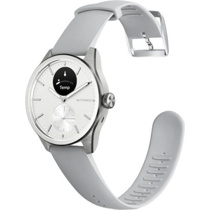 Withings ScanWatch 2 Stainless Steel 42mm Αδιάβροχο με Παλμογράφο (Λευκό)