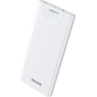 WK WP-101 Power Bank 10000mAh 12W με 2 Θύρες USB-A Λευκό